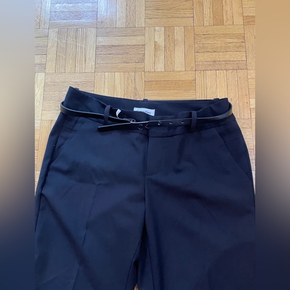 Calvin Klein black dress pants with removable belt. (pockets sewn shut). Size 4 - Picture 3 of 6